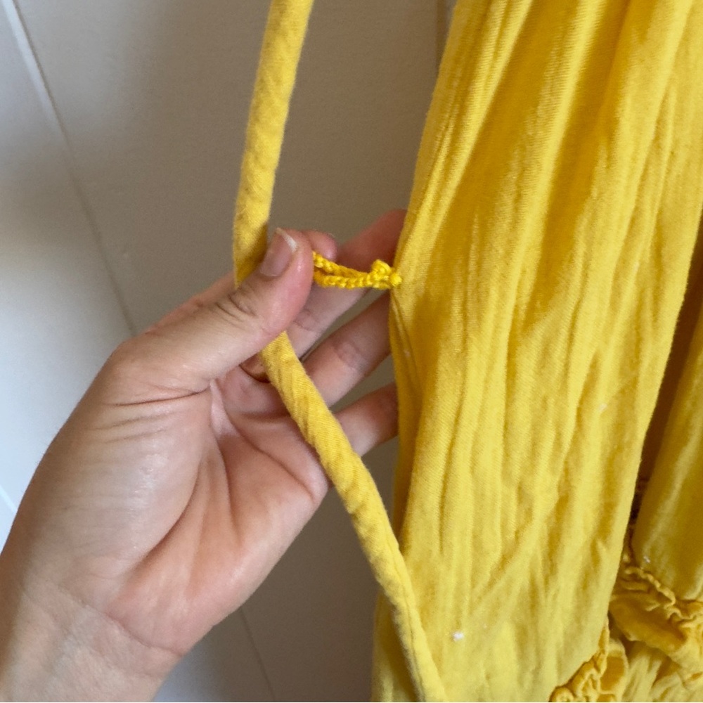 Apiece Apart Lypie Ruffle Tank Yellow Maxi Dress 6 - Picture 7 of 9
